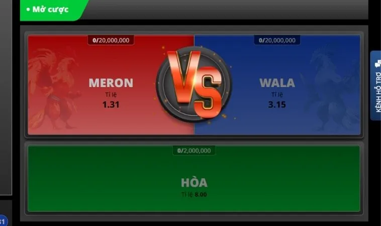 Giao diện cá cược Đá Gà WS168 Tại 58Win