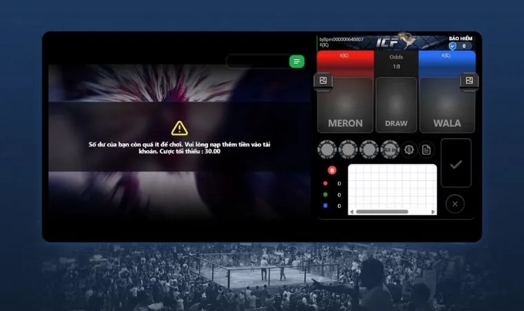 Các cửa cược tại sảnh Đá Gà Sabong 58Win