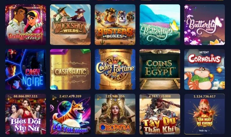 Đa dạng các tựa game hấp dẫn tại sảnh nổ hũ 58WIN