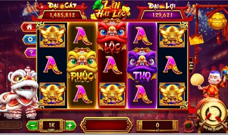 Giao diện chơi Nổ Hũ Lân Hái Lộc 58Win
